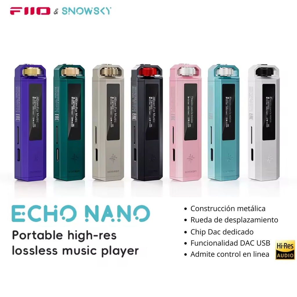 Reproductor de Audio Digital Hi-Res FiiO Snowsky ECHO NANO - DAC CS43131