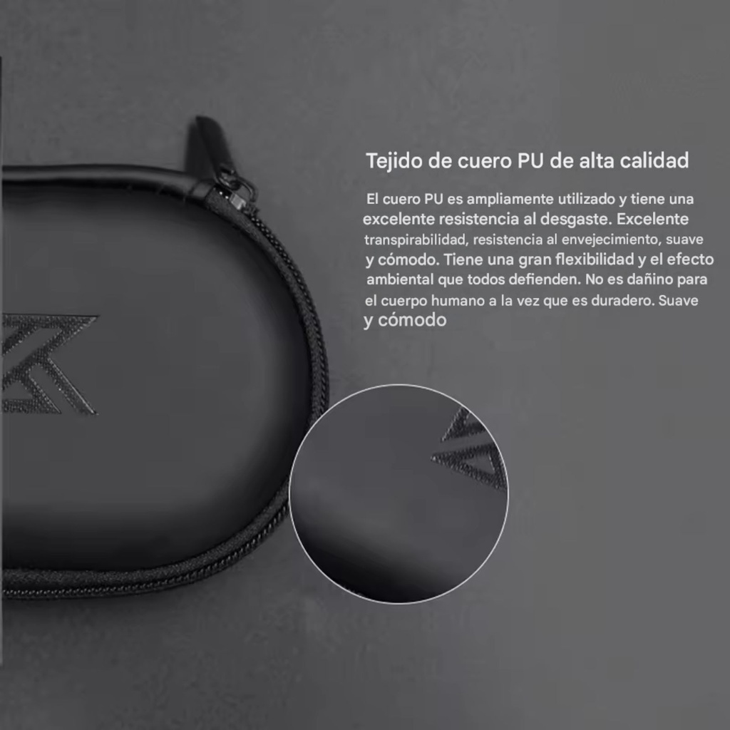 Estuche Portátil Rígido para Audífonos In-Ear KZ - Protección PU Premium