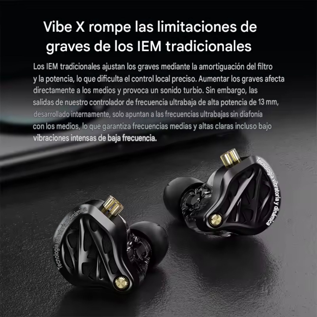 KZ Vibe X | IEM In-Ear Dual-Driver con Bajos Táctiles