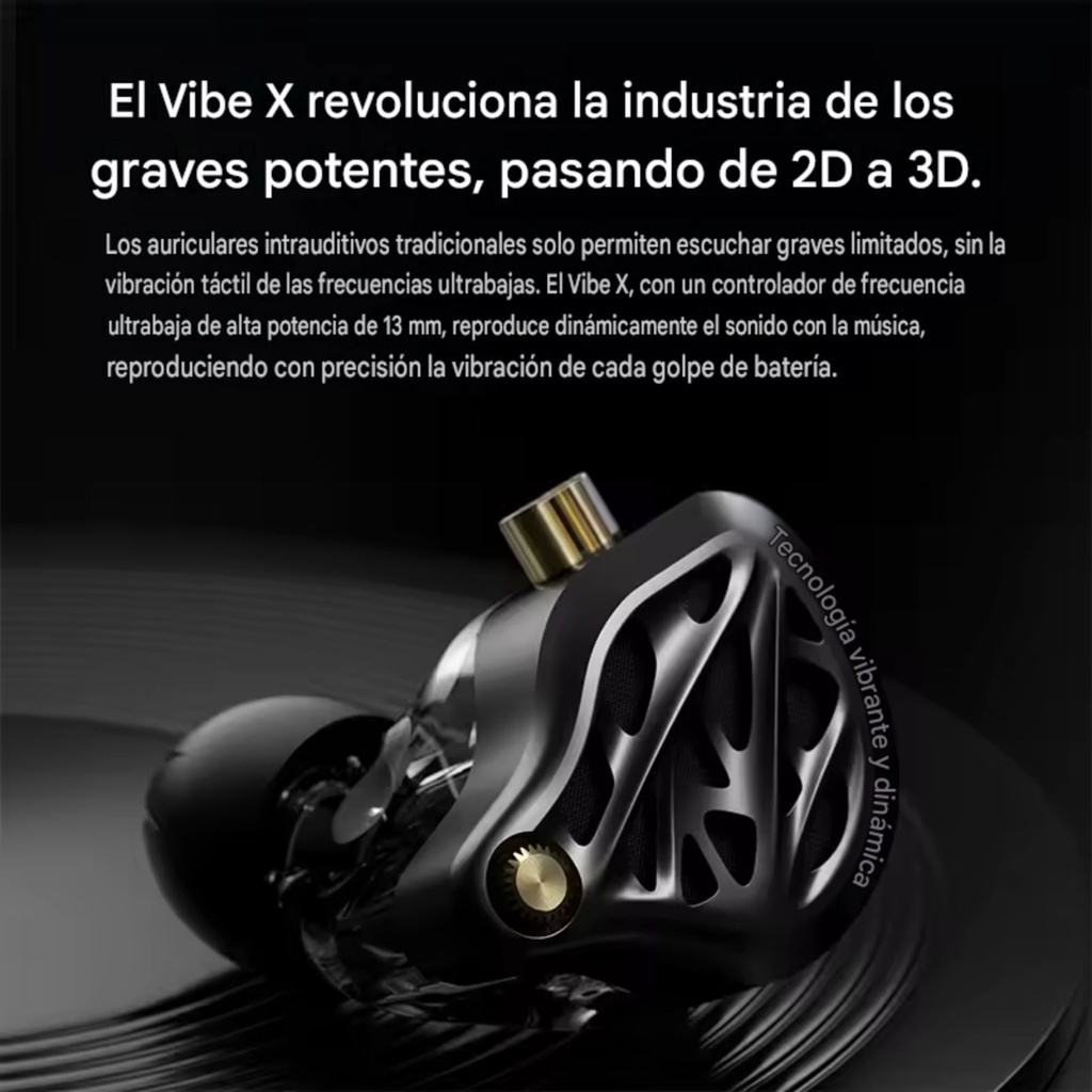 KZ Vibe X | IEM In-Ear Dual-Driver con Bajos Táctiles