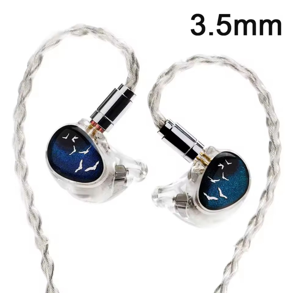 Kinera Celest Phoenixcall — IEM híbrido tribrid 1 DD + 2 BA + 2 Micro-Planar Drivers (FPD) · interfaz 0,78 mm 2-pin · plugs 3,5 mm / 4,4 mm.