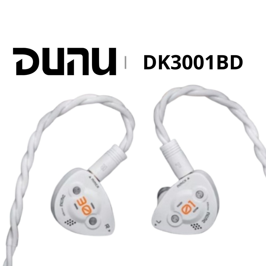 DUNU DK3001BD “Brain Dance” — IEM trihíbrido 1 Dynamic + 4 Balanced Armature + 4 Planar · crossover dual-system de 4 vías · MMCX · cable Furukawa OCC 4-core con plugs Q-Lock Mini 3,5 mm / 4,4 mm · carcasa aleación aluminio aeroespacial.