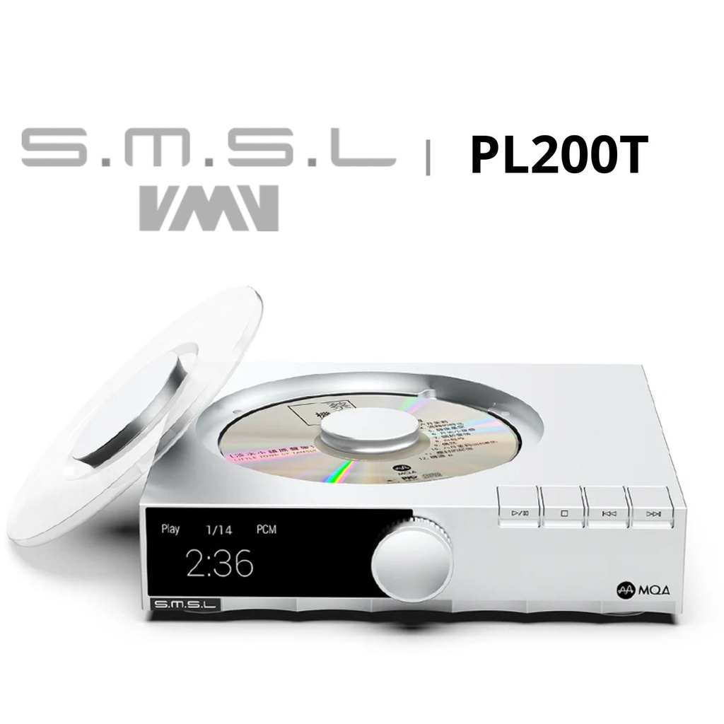 SMSL PL200T: Reproductor de CD MQA a Válvulas | DAC AKM AK4499EX | Salida Analógica Balanceada