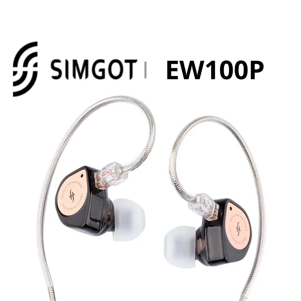 SIMGOT EW100P – IEM dinámico 10 mm LCP (cable 2-pin 0.78 mm, 3,5 mm)