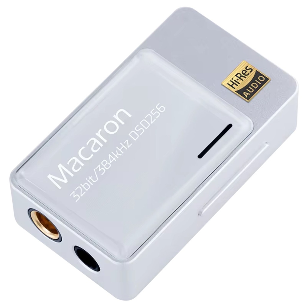 iBasso Jr. Macaron: Mini DAC/AMP Balanceado | Dual CS43131 | 3.5mm & 4.4mm | Bajo Consumo | Diseño Aluminio y Vidrio | Hi-Res DSD256