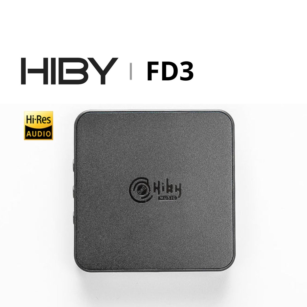 HiBy FD3: DAC/AMP Portátil Ultra-Compacto | Dual ES9038Q2M | Salidas 3.5mm, 2.5mm y 4.4mm | Control de Volumen Físico | DSD512