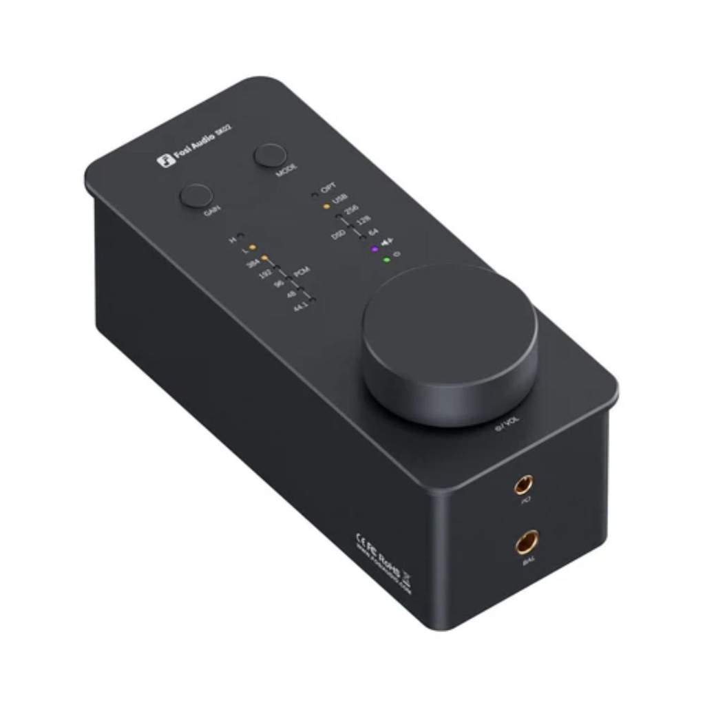 Fosi Audio SK02: DAC/AMP de Escritorio Vertical | ESS ES9038Q2M | 1100mW Potencia | Salida 4.4mm Balanceada | Óptica / USB-C