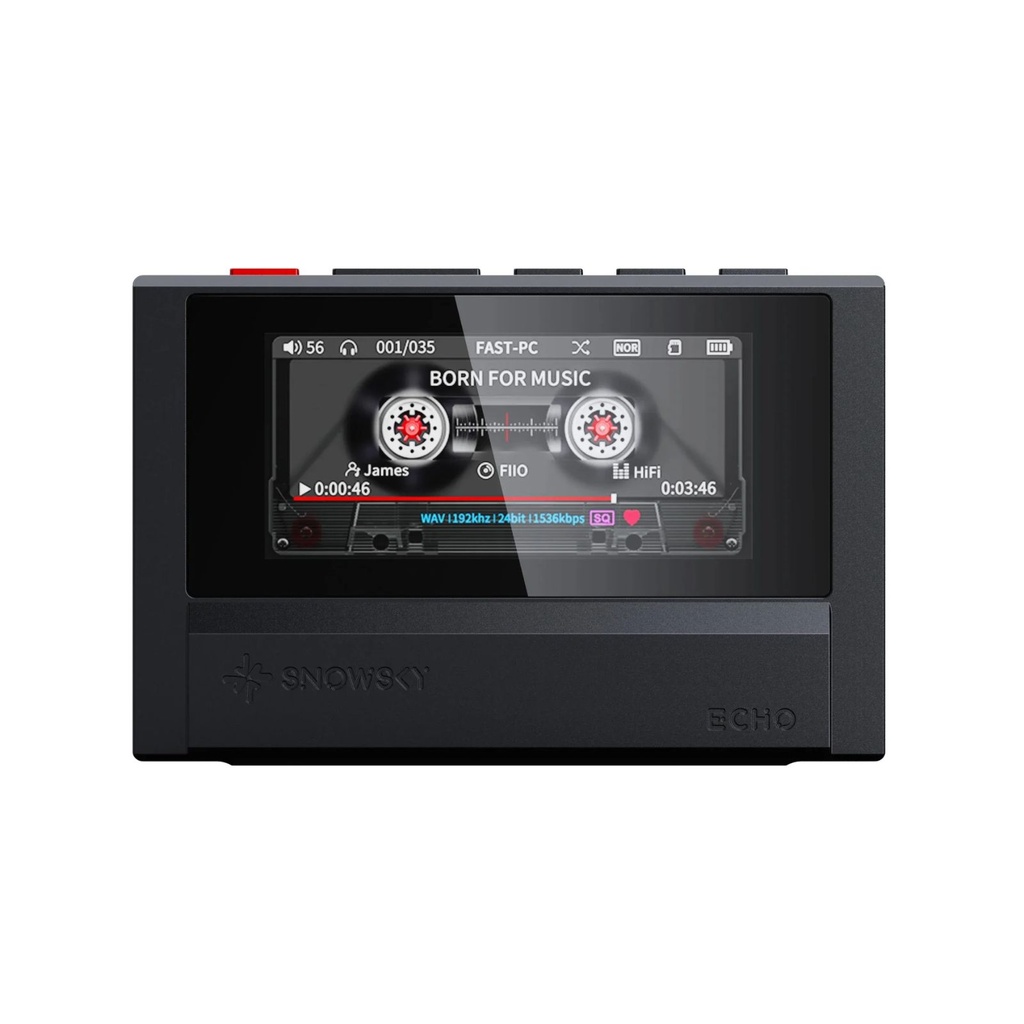 FiiO Snow Sky Echo: Reproductor Hi-Res Dual DAC CS43198 | Evolución Premium del Echo Mini | Chasis de Aluminio CNC | Soporte 256GB | Bluetooth