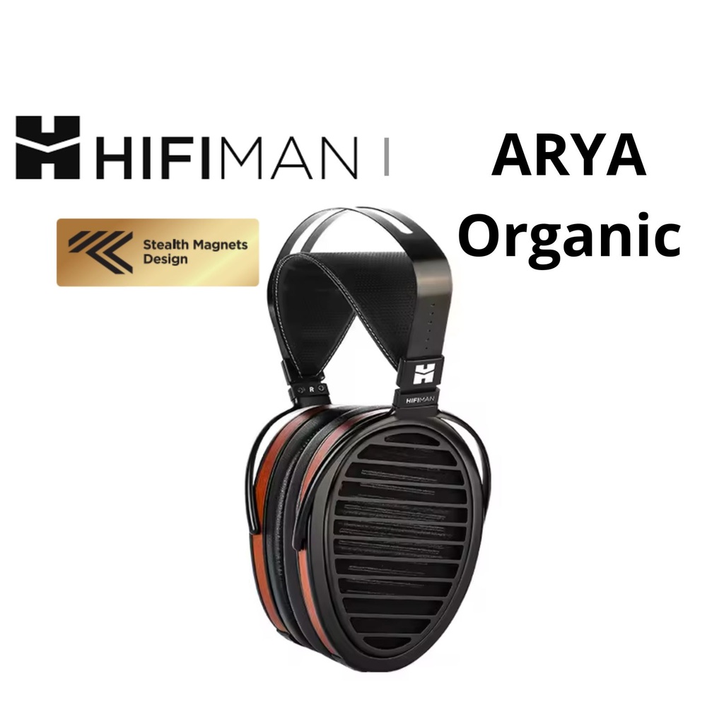 HIFIMAN Arya Organic: Audífonos Planar Magnéticos Abiertos | Acabado en Madera | Stealth Magnets | 16Ω Alta Eficiencia