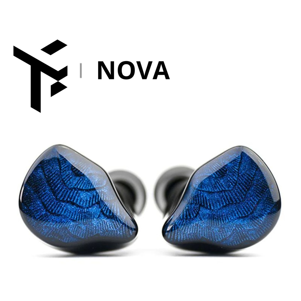 TRUTHEAR NOVA — IEM híbrido 1 Dynamic (10 mm) + 4 Balanced Armature · crossover de 3 vías · conector 0,78 mm 2-pin (recessed) · cable OCC 4 hebras 3,5 mm SE.