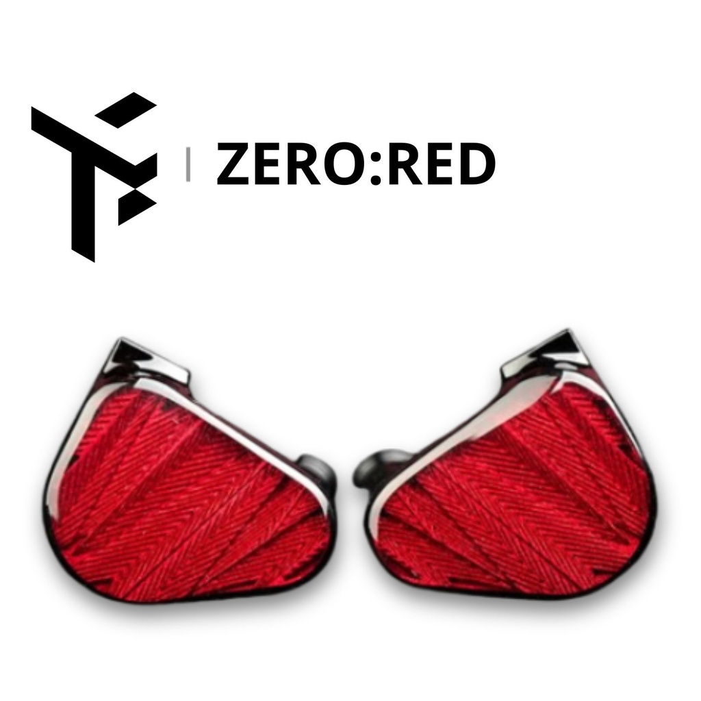 TRUTHEAR x Crinacle ZERO:RED — IEM dual Dynamic Driver (10 mm + 7,8 mm) con crossover · conector 0,78 mm 2-pin (recessed) · cable 3,5 mm SE · adaptador de 10 Ω incluido.