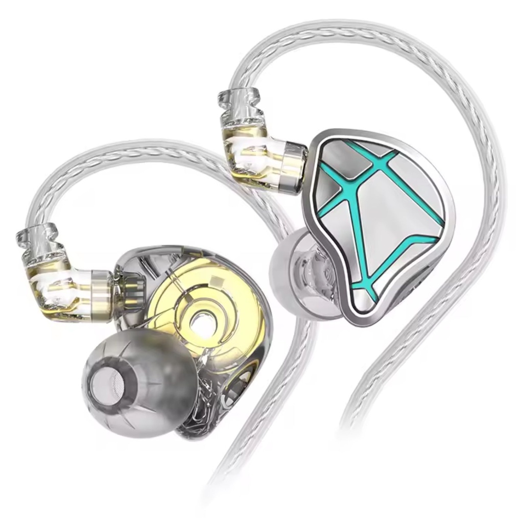 KZ ESX – IEM dinámico 12 mm (10th Anniversary), cable 2-pin 0,75 mm y jack 3,5 mm.