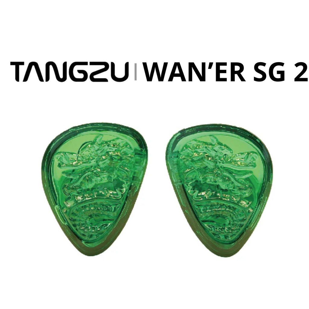 TANGZU WAN’ER SG 2 – Jade Dragon Edition · IEM dinámico 10 mm PET (2-pin 0.78 mm) con opciones 3,5 mm / 4,4 mm / USB-C (con mic).