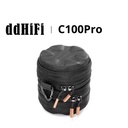 ddHiFi C100 Pro — Estuche de transporte doble compartimento para IEM/earbuds, cables y dongles (doble cremallera YKK)