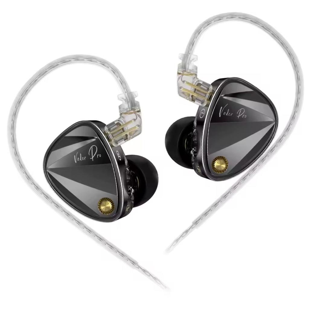 KZ Vader Pro – IEM triple dinámico (3DD) con 4 micro-switches de afinación, cable 2-pin 0,75 mm y jack 3,5 mm