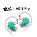 KZ AS16 Pro – IEM todo Balanced Armature (8× BA por lado), cable 2-pin 0,75 mm y jack 3,5 mm (con/sin mic)