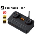 Fosi Audio K7: DAC/AMP de Escritorio Audiófilo y Gamer | AK4493SEQ | 2100mW Potencia | Salida 4.4mm | Bluetooth aptX HD | Entrada Micrófono