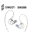 SIMGOT EW300 — IEM Tribrid 1×Dinámico + 1×Planar + 1×PZT (cerámico), jack 3,5 mm SE / Versión DSP USB-C, cápsula 0,78 mm 2-pin.